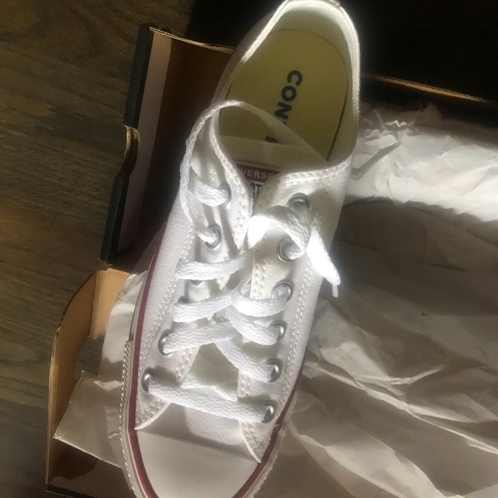White low top Converse
